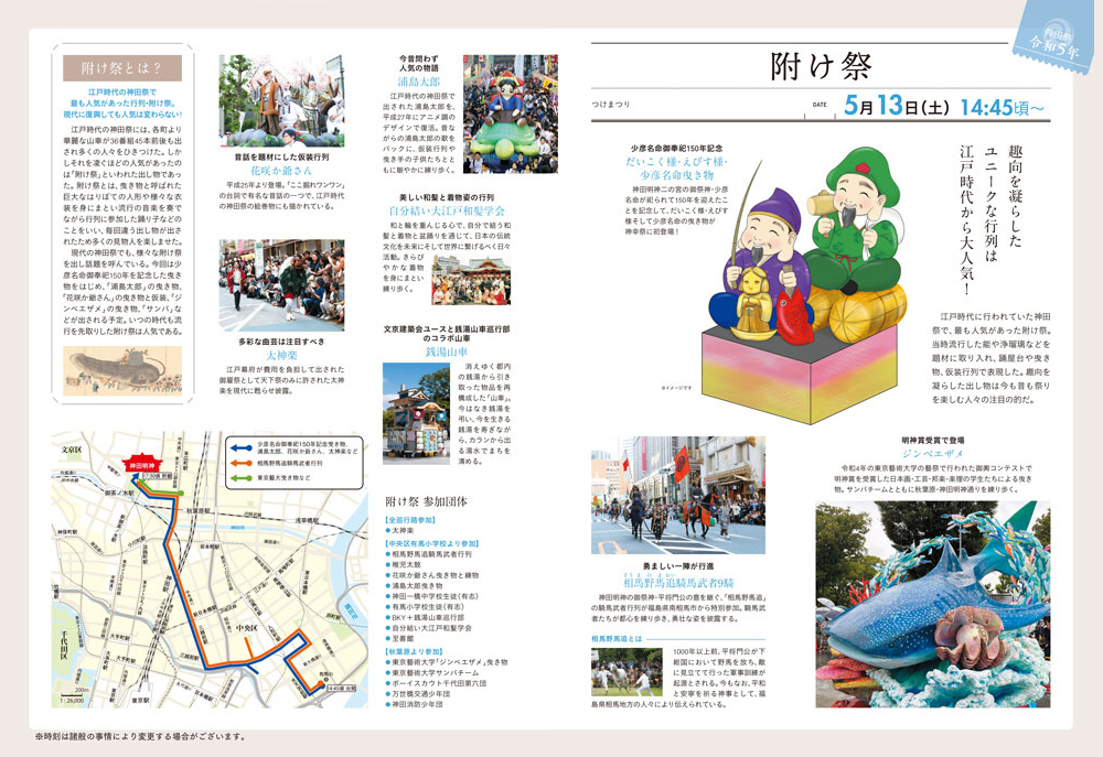 附け祭巡行路